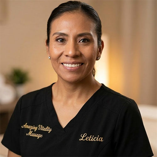 Leticia S., licensed massage therapist and owner of Amazing Vitality Massage in McAllen, TX